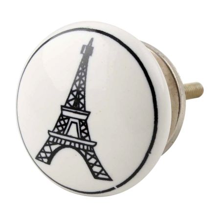 Eiffel Tower Flat Ceramic Cabinet Knob Online